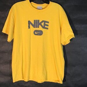 NIKE Yellow Activewear Athletic Sports Tee Short Sleeve T Shirt Large